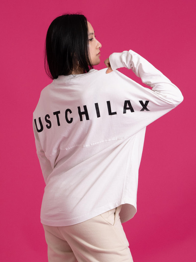 JUSTCHILAX ドロップ ロンT / WHITE – ONEXONE OFFICIAL